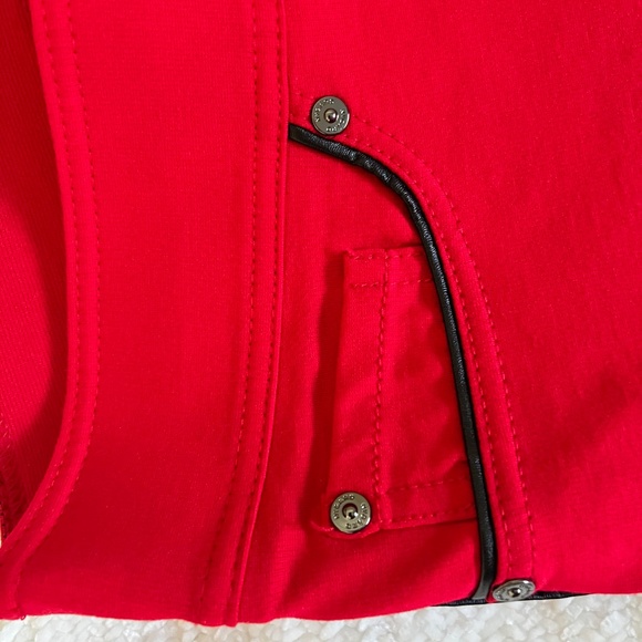 Nygard Slims Red Jegging Pants L (14–16) Stretch Pull-On Black Trim - Picture 2 of 10